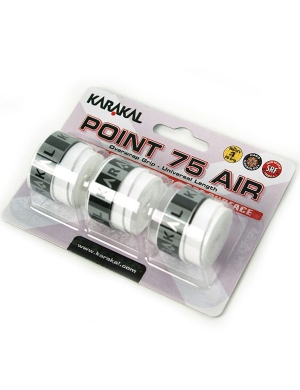 Karakal Point 75 Air Overwrap Grip 3pk - White